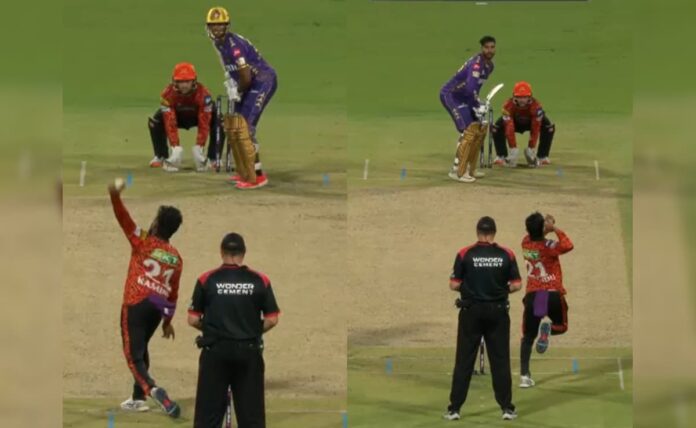 SRH Star Kamindu Mendis Bowls With Left And Right Arm In Same Over vs KKR. Internet Confused | Cricket News
